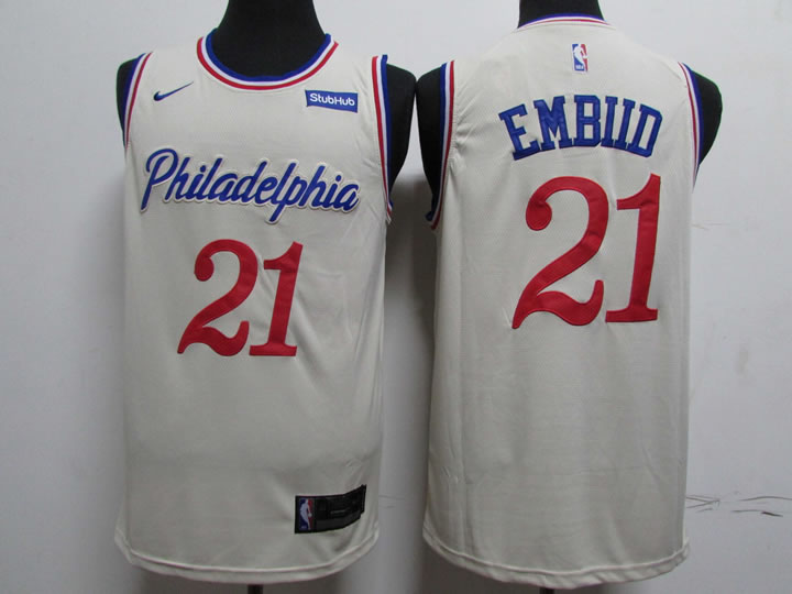 76ers 21 Joel Embiid Cream 2019-20 City Edition Nike Swingman Jersey,We sell and wholesale 76ers 21 Joel Embiid Cream 2019-20 City Edition Nike Swingman Jersey on line form chian!